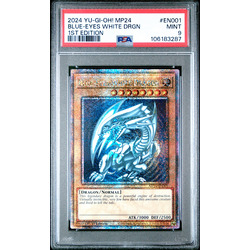 Blue-Eyes White Dragon 25th Anniversary Tin: Dueling Mirrors #EN001 PSA 9
