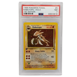 Kabutops 1st Edition Fossil #9 PSA 7 Now In Stock