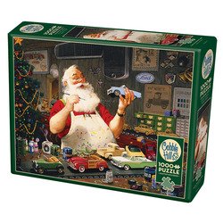Cobble Hill: Santa Painting Cars | 1000 Pieces Cobble Hill Puzzles
