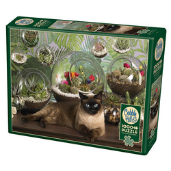 Cobble Hill: Terrarium Cat | 1000 Pieces Cobble Hill Puzzles