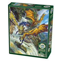 Cobble Hill: Waterfall Dragons | 1000 Pieces Cobble Hill Puzzles