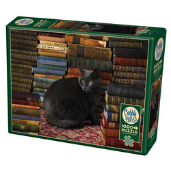Cobble Hill: Library Cat | 1000 Pieces Cobble Hill Puzzles