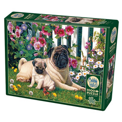 Cobble Hill: Pug Family | 1000 Pieces Cobble Hill Puzzles