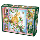 Cobble Hill: Blossoms and Kittens Quilt | 1000 Piece Puzzle