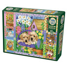 Cobble Hill: Puppies and Posies Quilt | 1000 Pieces Cobble Hill Puzzles