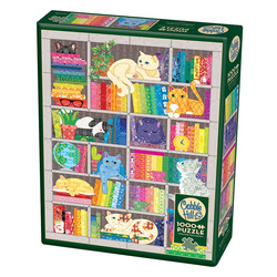 Cobble Hill: Rainbow Cat Quilt | 1000 Pieces Cobble Hill Puzzles